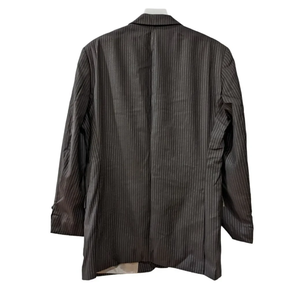 Hugo Boss Scorsese/Movie 100% Virgin Wool Black & Gold Pinstripe Suit 40R
